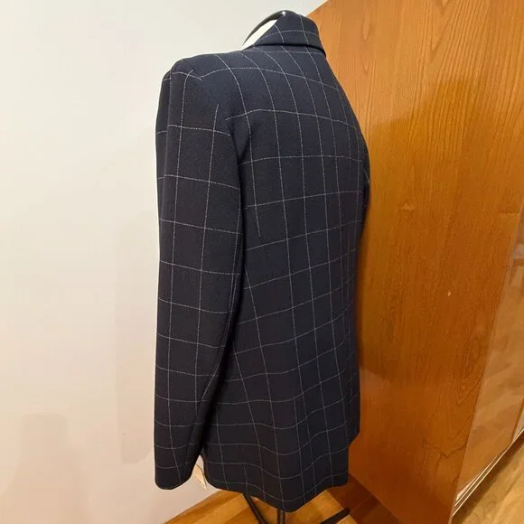 NWT Black Windowpane Blazer Bar lll open-front WM XL, 16 officecore capsule - Picture 10 of 14